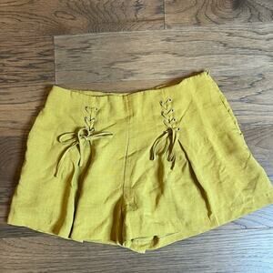 Anthro Just One Answer Sundaze Lace Up Women's Shorts Lace Front Size Large